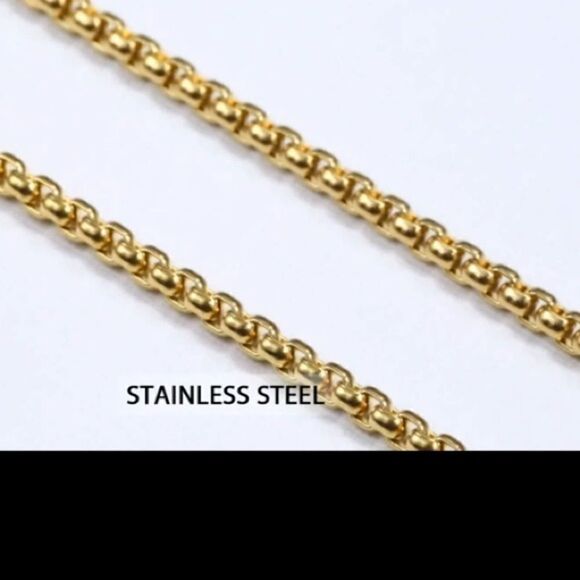 22” Womans Gold Initial Letter Necklace - Picture 8 of 14